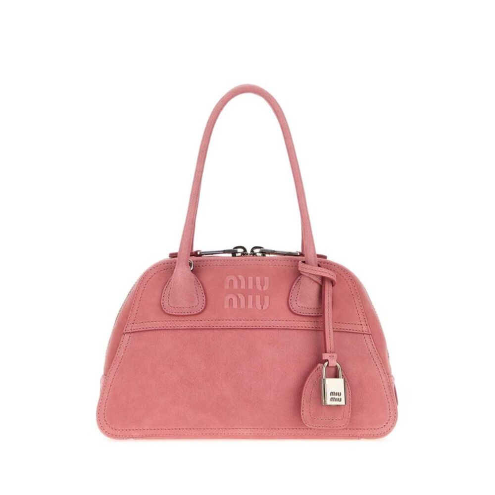 Miu Miu Women Pink Leather Vivant Handbag